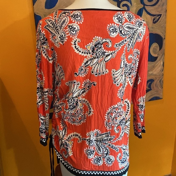 Ruby Rd Tunic with L Side Drawstring Gather - Picture 4 of 5